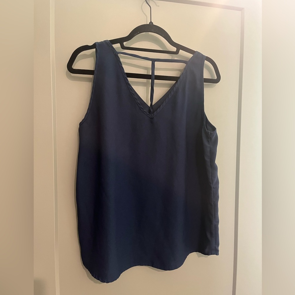 Elegant Navy Blue Women's Top